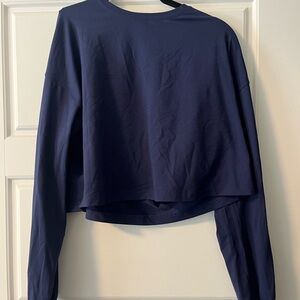 lululemon athletica Cropped Long-Sleeve Top - Navy